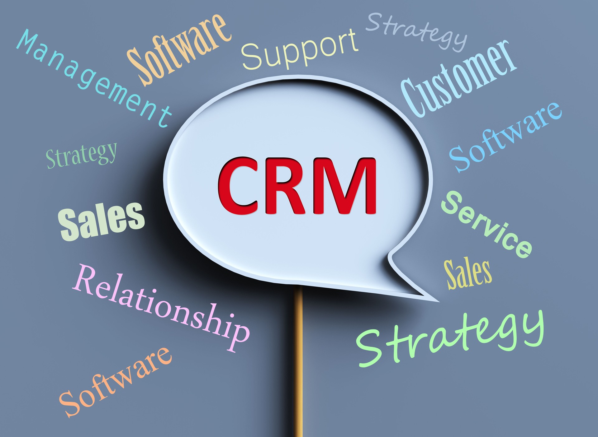 Customer Relationship Management Concept,CRM word